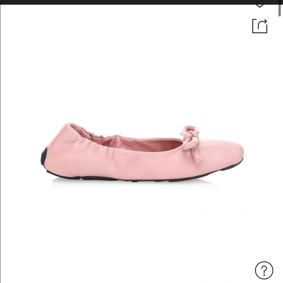 Prada pink leather ballet flat with bow. Brand new. - Picture 2 of 7